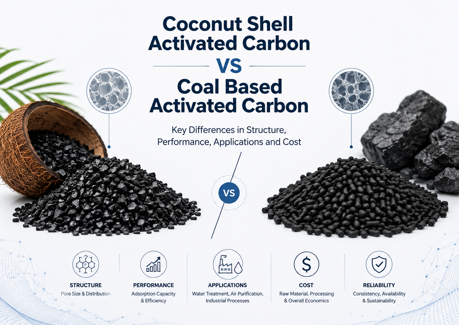 Coconut Shell Activated Carbon vs Coal Based Activated Carbon: How to Choose the Right Carbon for Your Application